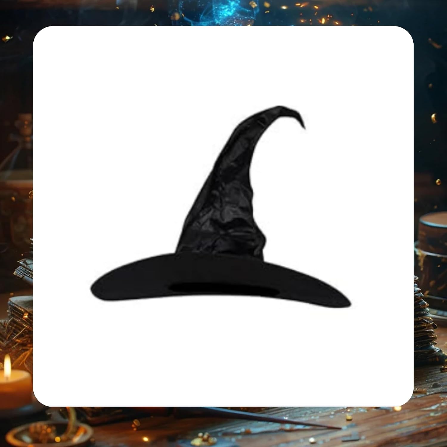 Kids Wizard Costume for Boys Girls Dark Wizard Outfits with Hat Belt Magic Wand Halloween Cosplay Dress Up(6-14Y)