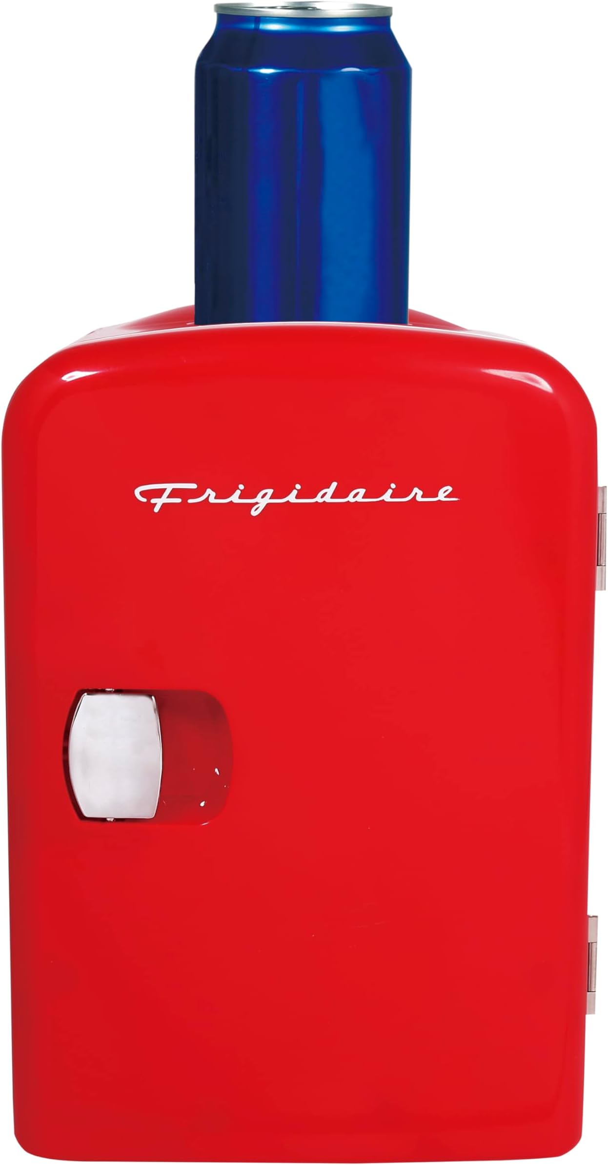 FrigidaireMini Portable Compact Personal Fridge Cooler, 4 Liter Capacity Chills Six 12 oz Cans, 100% Freon-Free & Eco Friendly, Includes Plugs - Red