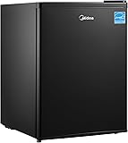Midea WHS-87LB1 Refrigerator, 2.4 Cubic Feet, Black Black 2.4 Cubic Feet