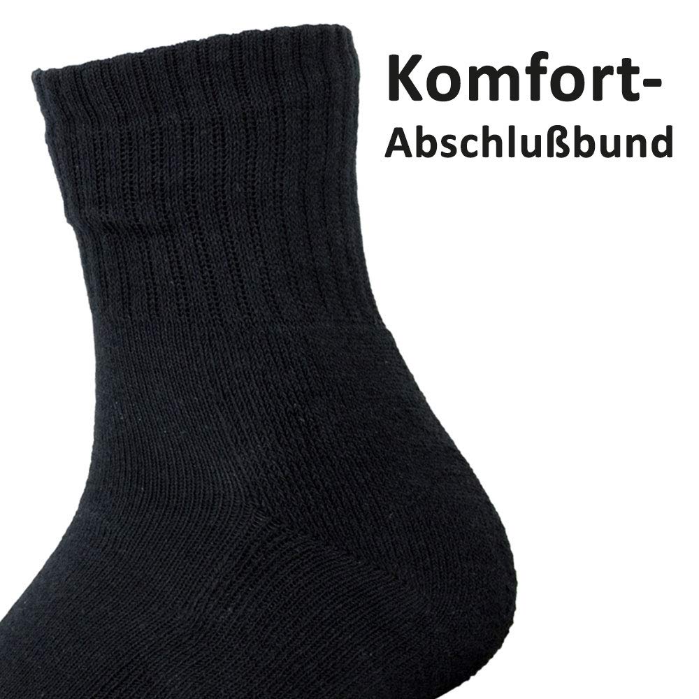 Herren Short Crew Socken 7er 14er oder 21er Pack Schwarz Everyday Sport Performance Kurz Tennissocken mit Frotteesohle Baumwolle 39-42 47-49 Farbe:Schwarz