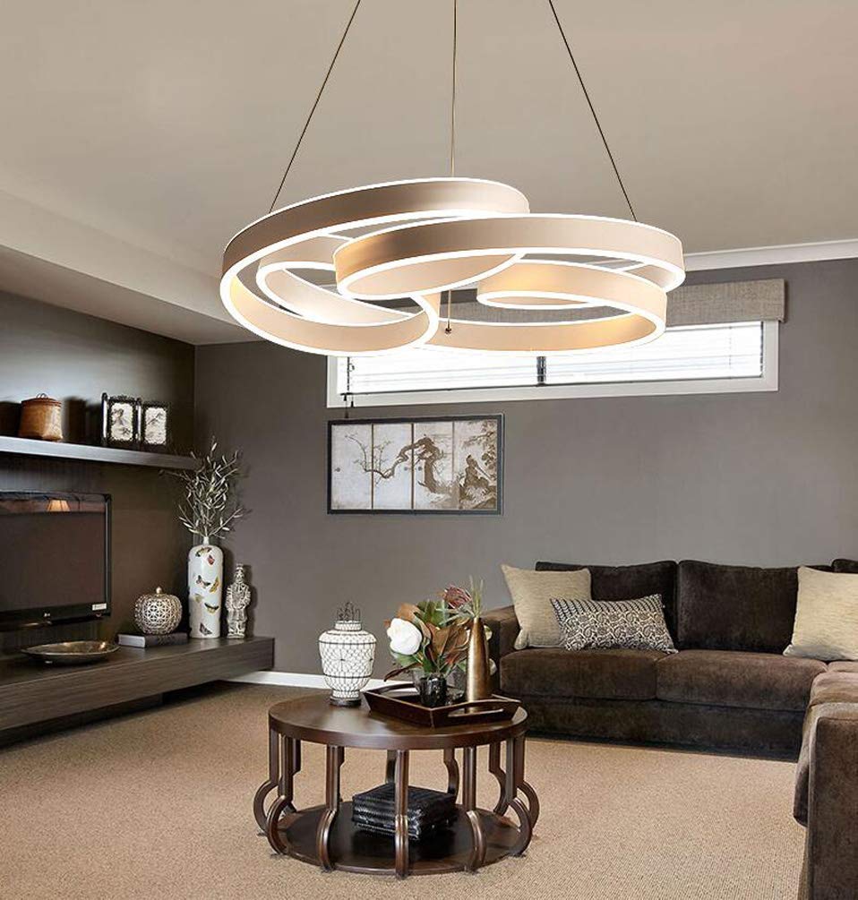 Arañas Led Led Moderna Luces Colgantes Creativos de Cocina Acrílico + Metal Suspensión Colgante Lámpara de Techo para Sala de Comedor Ajustable, Coldwhite,Blanco