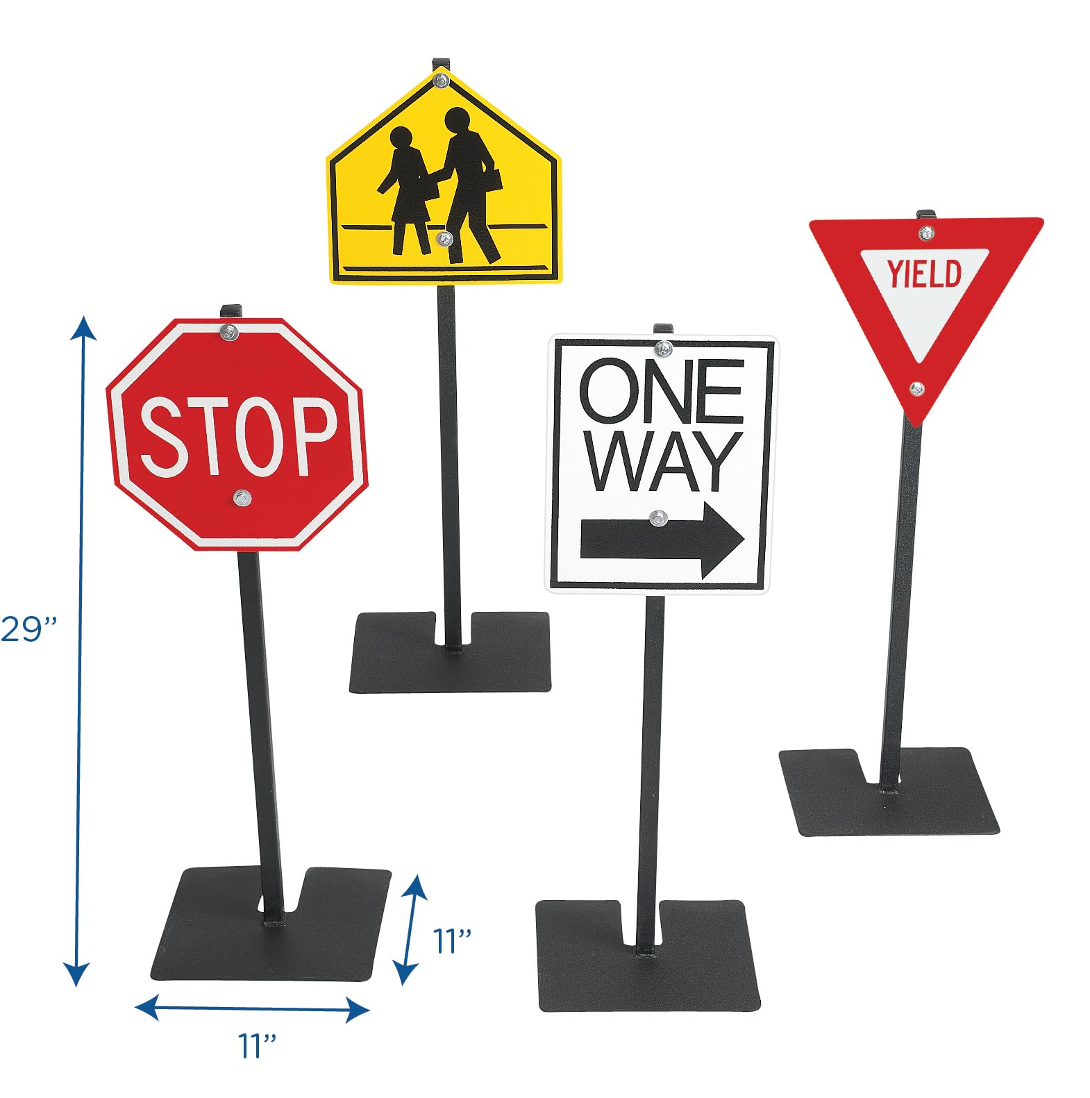 Children's Factory Traffic Signs Set of 4, Outdoor Play Equipment for Daycare, Preschool, Playground, Kids Playhouse - Image 2