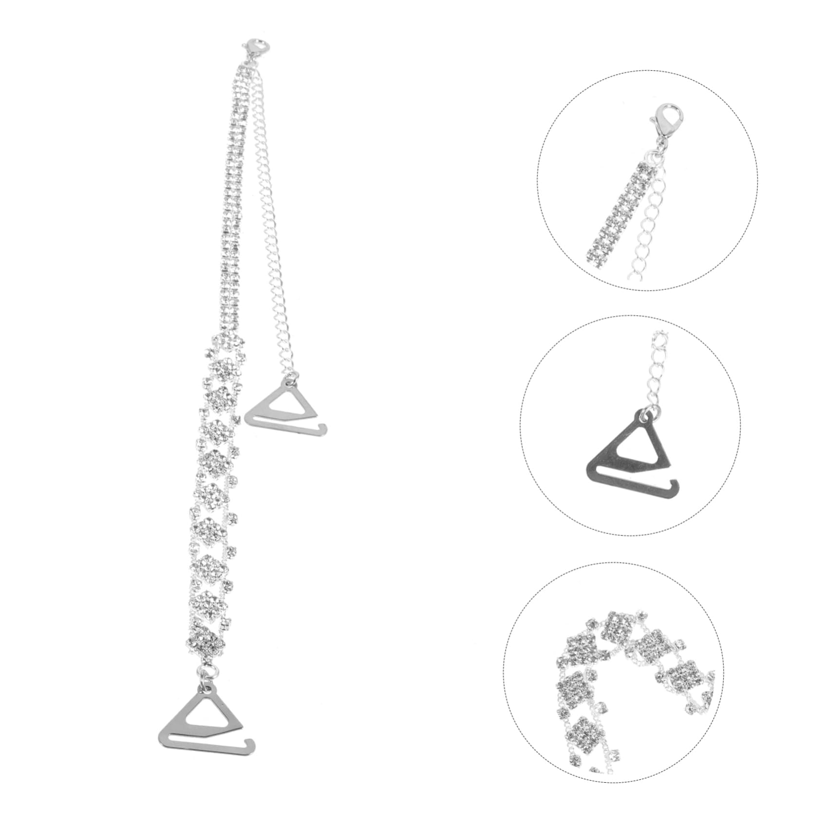 8piezas Correa Decorativa Para Sujetador Brillantes y Removible De Straps Para Mujer Para Ropa De Fiesta y