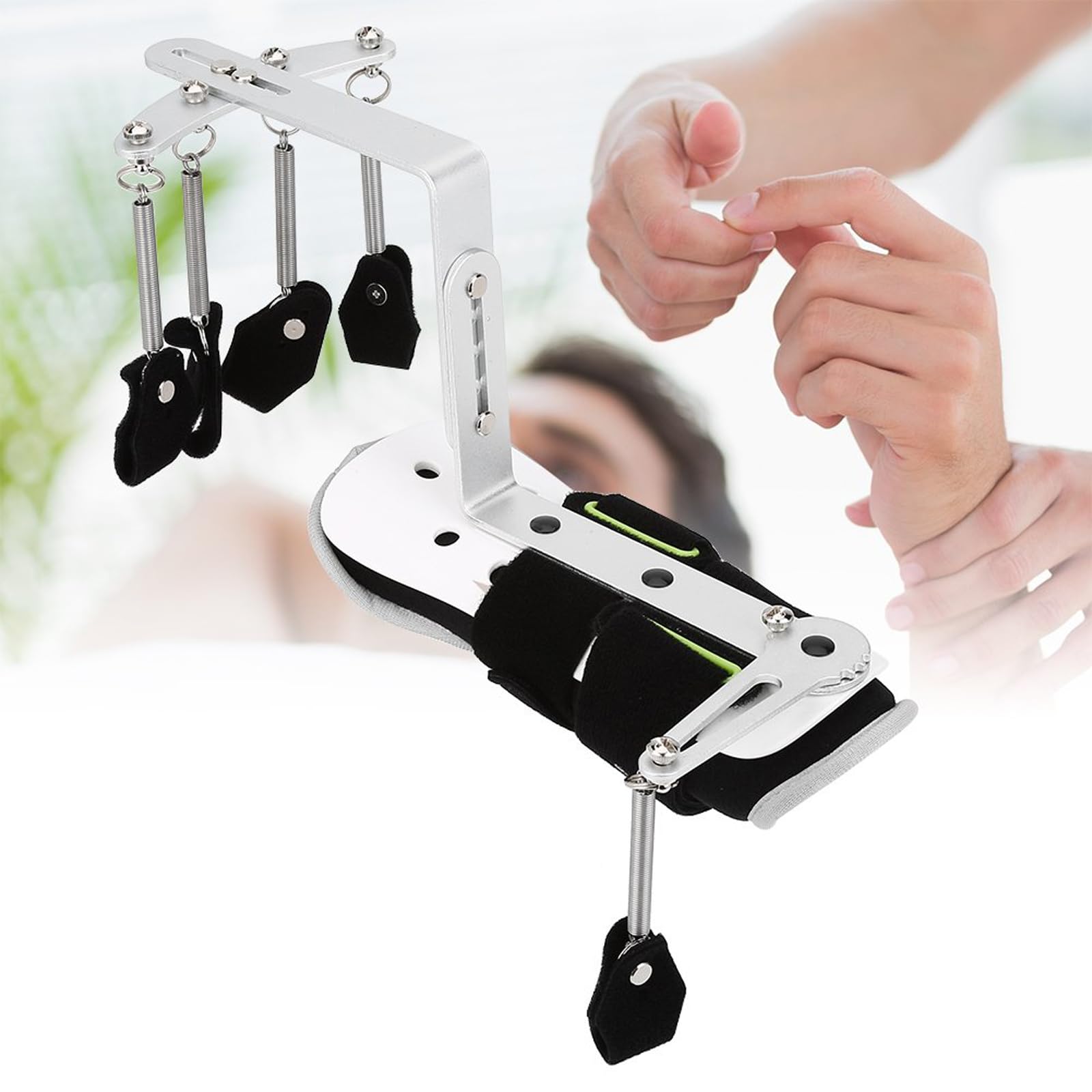 CUSMA Ortesis Ajustables para Muñeca Y Dedo, Dispositivo De Entrenamiento para Rehabilitación De Manos, para Ejercicios De Tendones De Pacientes con Hemiplejia por Accidente Cerebrovascular