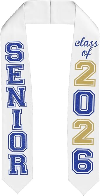 Class Of 2026 Senior Graduation Graduation Honor Stole Graduation Sash Scarf For Senior Ceremony Decorations