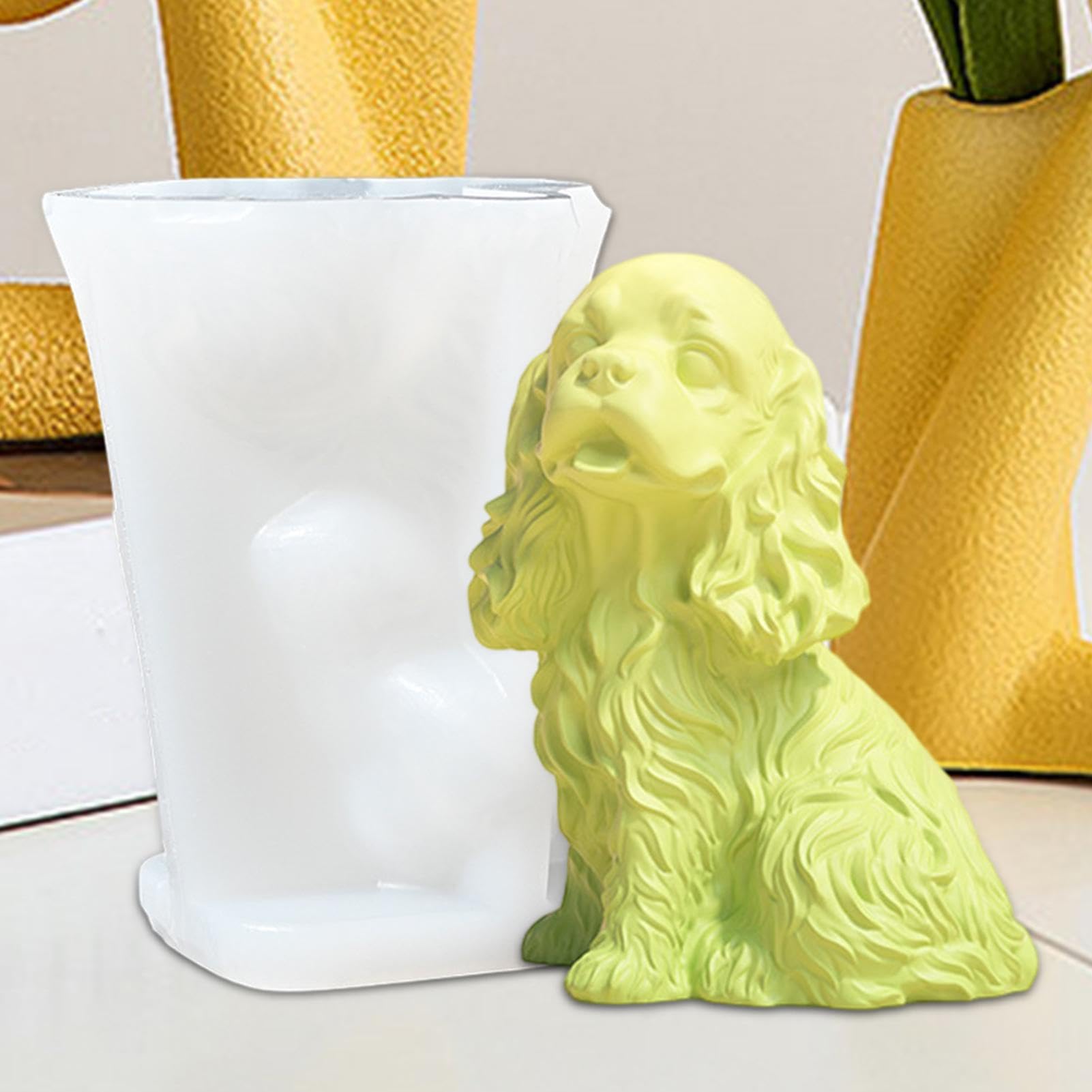 Kit Création Bougie JS MOLD - Lot De 2 Moules à Bougie Silicone En Forme De Hérisson - Pour Bougies, Savons, Résine - Réutilisable Moules Bougie DIY