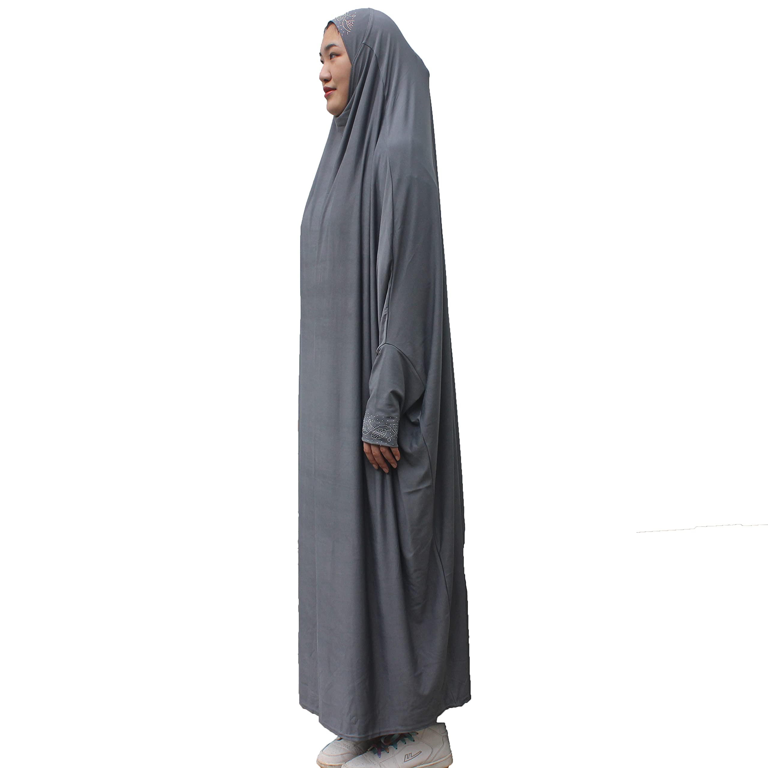 Women's Onepiece Prayer Dress Muslim Abaya Dress Islamic Maxi Abaya