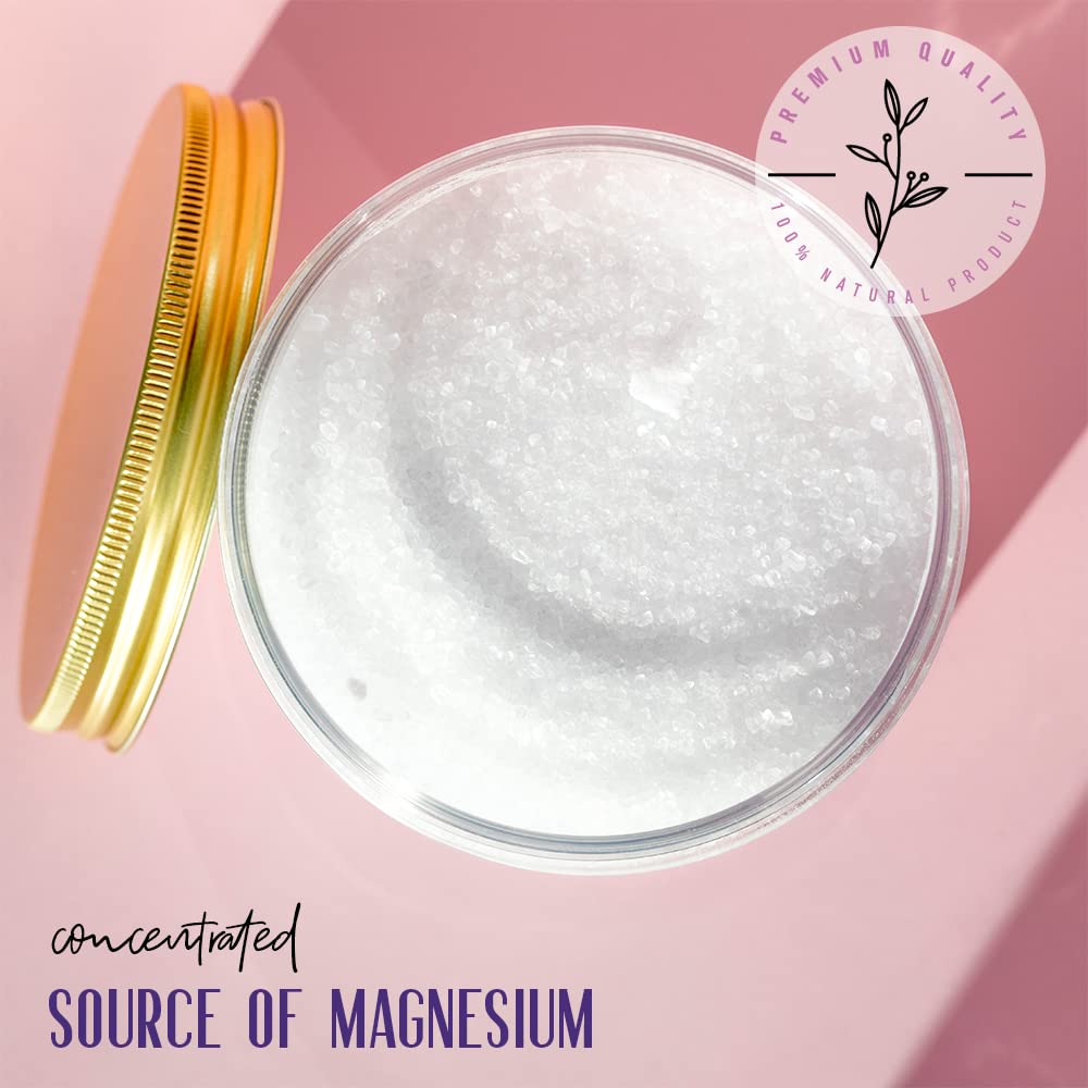 Sal de Baño de Lavanda Epsom Salt Exfoliante Corporal Terapia para la Piel Relax Lavanda Bio y Sal Epsom | Aceites de Jojoba y Aguacate Piel Seca Limpiador Profundo 1000 g
