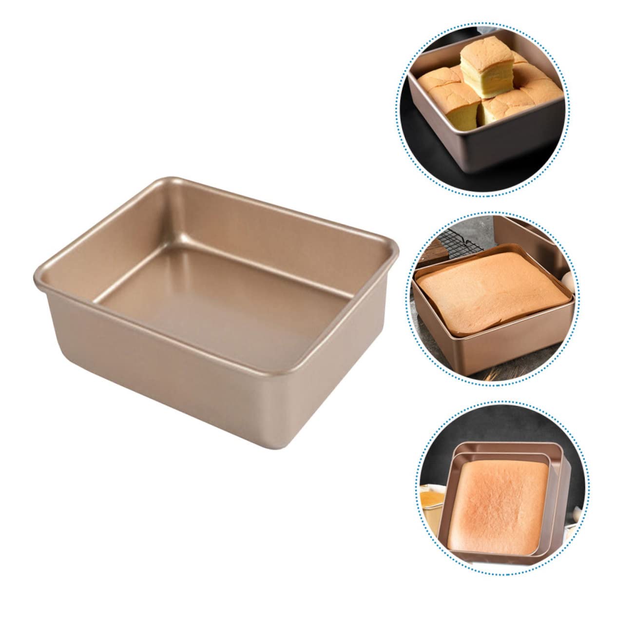 IMIKEYA Stampo per Cottura Quadrato in Acciaio Inox Teglia Antiaderente per Dolci Tortiera Resistente e Robusta per Pane e Muffin