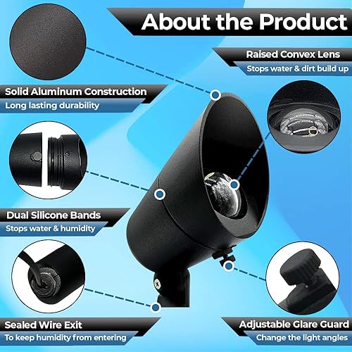 Miniatura 2 de Focos LED para exteriores, 7 W, luz LED de paisaje 115  Luz de pared de metal de aluminio sólido, iluminación de seguridad, luces LED de patio para