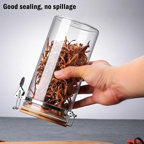 Miniatura 7 de Recipiente de almacenamiento de vidrio para granos de café con tapa hermética con cierre de clip, tarro de almacenamiento de café para granos, café