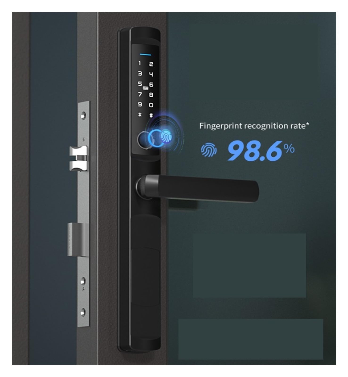 Serratura di porta Keyless impermeabile della serratura astuta elettronica ultra-esile con controllo di app della carta di IC del passcode dell'impronta digitale