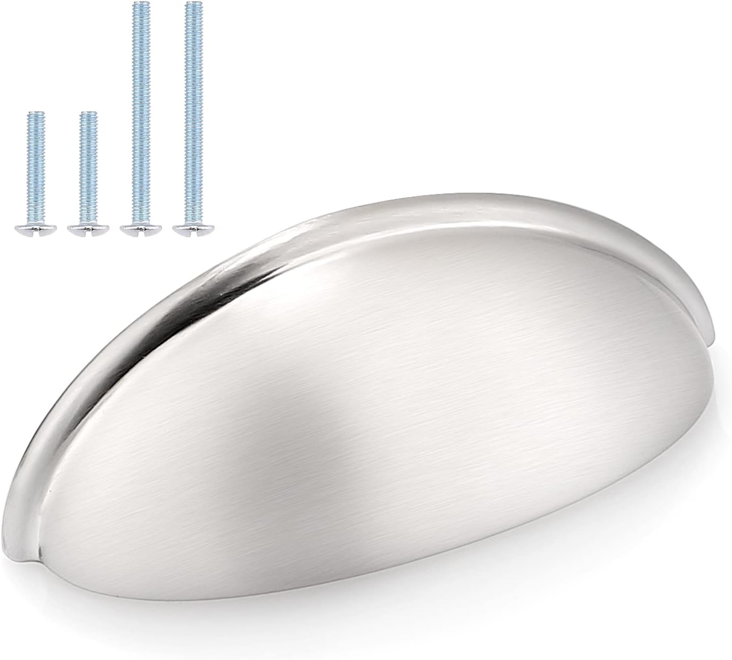 Probrico 12 Pack 3 Inch Cup Pulls in Brushed Nickel, Bin Cup