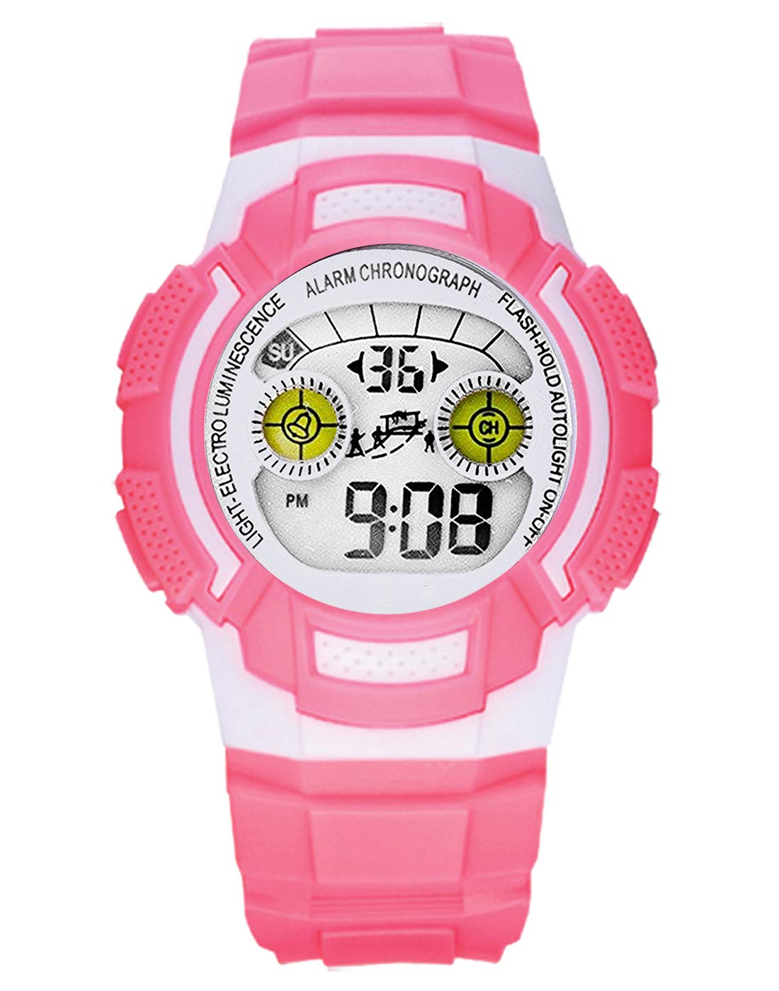 Time Up Digital Dial Colorful Alarm Function,Waterproof,Multicolor Backlight Watch for Boys & Girls-EF65112-203 (B07X884L4T) Amazon Price History, Amazon Price Tracker