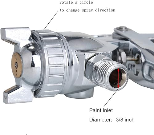 Miniatura 4 de Ouya R77P - Pulverizador de pintura de alta eficiencia, pulverizador de alta eficiencia, tamaño de la boquilla de 0.098in