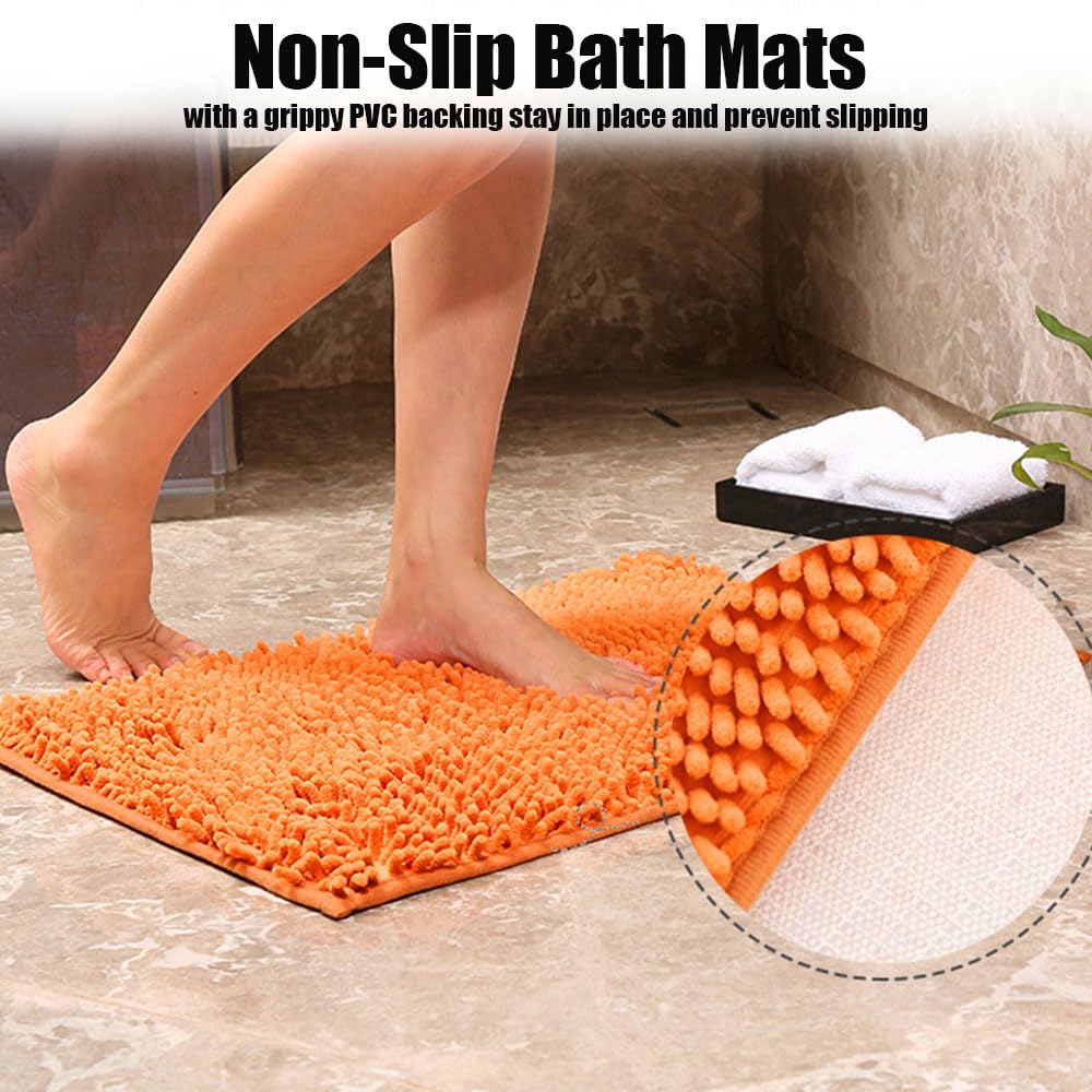 Mateju Badmatten voor badkamer antislip, elliptische chenille badkamertapijt absorberende douche machinewasbaar voor bad en badkuip, snuffelmat voor kinderen, huisdieren en katten (40 x 60 cm