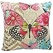 Nunubee Papillon Housse de Coussin Carré Taie d'oreiller en Lin Coton Décoration de la Maison 45 x 45 cm Style 2