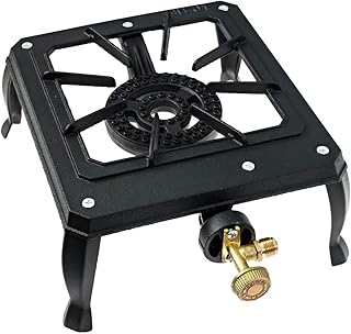 Camping Stove - Portable Gas Stove - Camp Stove Propane - Outdoor Stove BBQ 15000 BTU - Camping stove propane Impact Resistant Cast Iron Easy to Use ( 1 Unit )