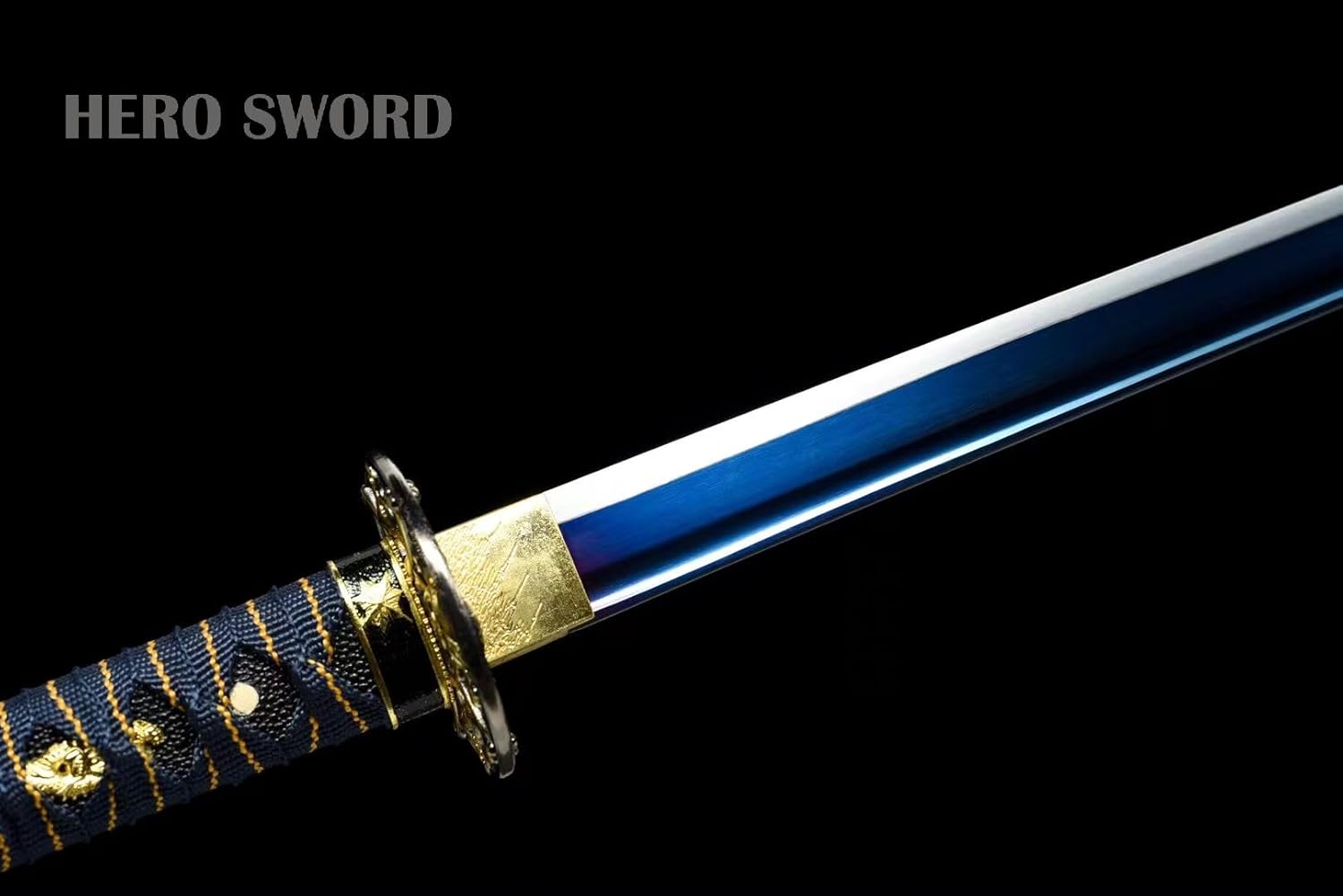 Handmade Authentic Japanese Samurai Sword Full Tang Sharp Blue Katana Real Weapons Combat Ready