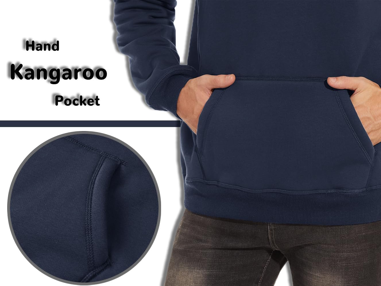 TACVASEN Sudadera con Capucha de Forro Polar para Hombre con Forro De Sherpa Ropa de Trabajo Cálida Sudadera con Capucha