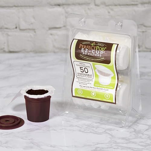 Miniatura 7 de Perfect Pod EZ-Cup para cafeteras Keurig 1.0, cápsula de café K-Cup reutilizable de 1 corriente, filtro de café recargable