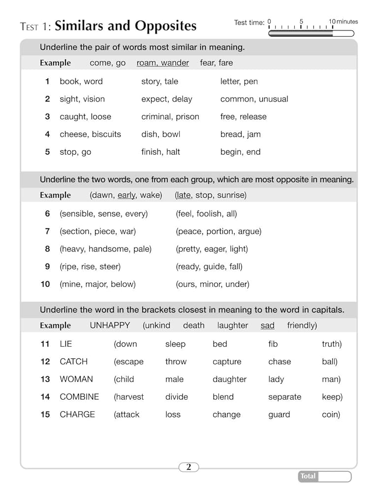 Bond 11+: Verbal Reasoning 10 Minute Tests with Answer