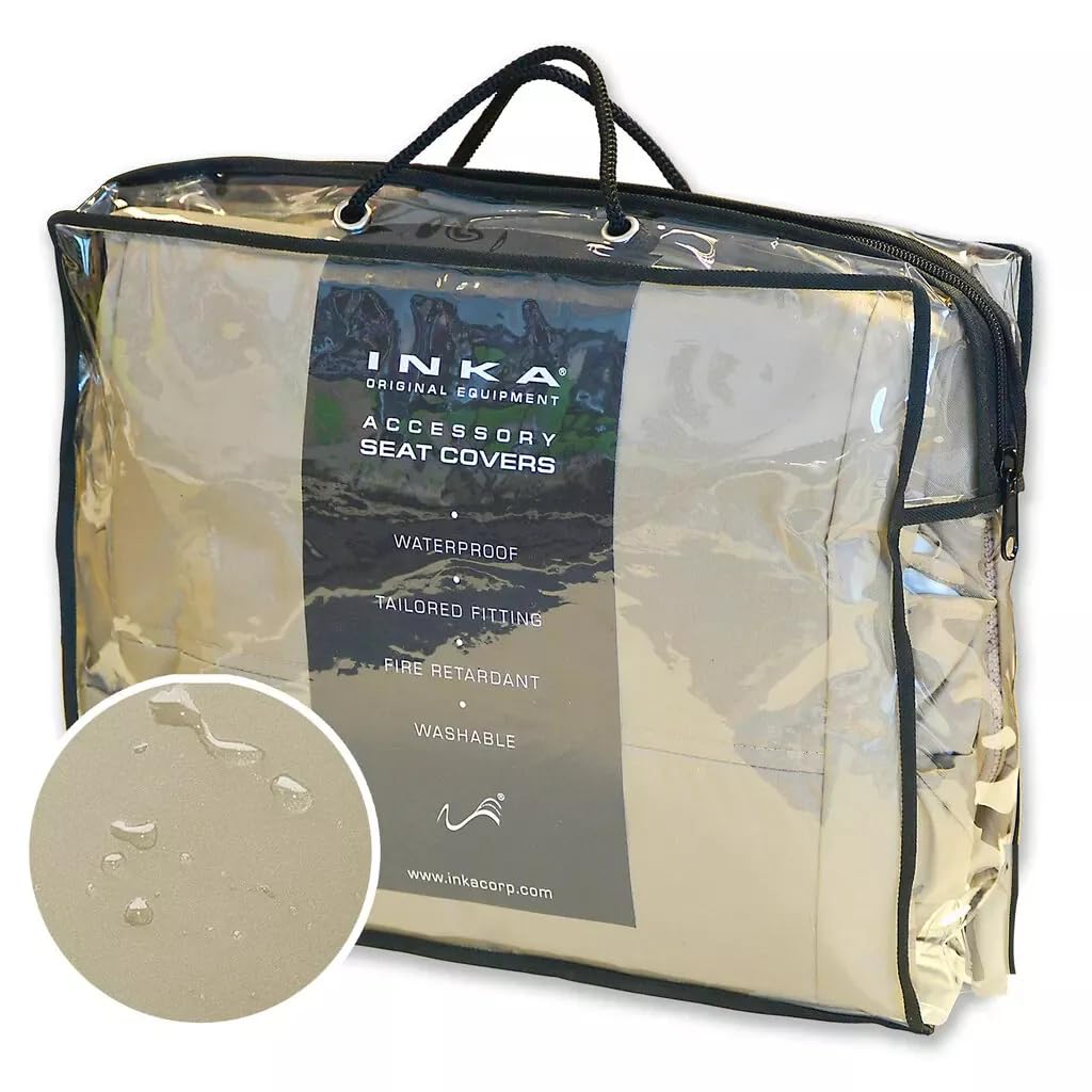 InkaRear 2+1 60/40 Fully Tailored Waterproof Seat Covers Almond To Fit Range Rover Vogue L322 MY02-12