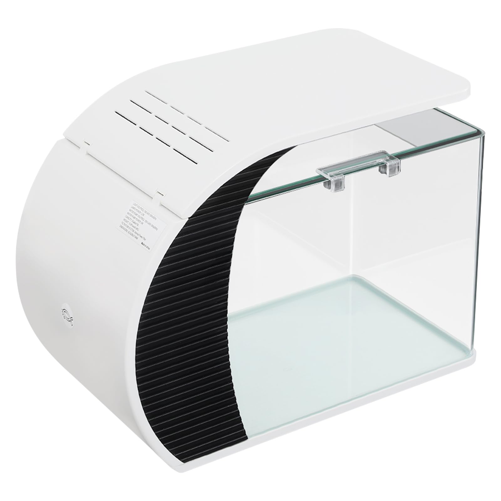 5GAL Cristal Acuario 42 cm Filtro LED Bomba Peces Ornamentales Mesa | 19L, cristal moldeado, antiarañazos, alta transparencia, bomba integrada, filtro oculto, funcionamiento silencioso