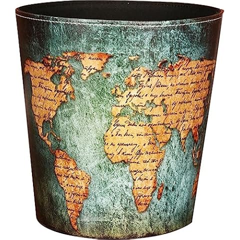 Retro PU Leather Waste Basket by Ppmter Cover