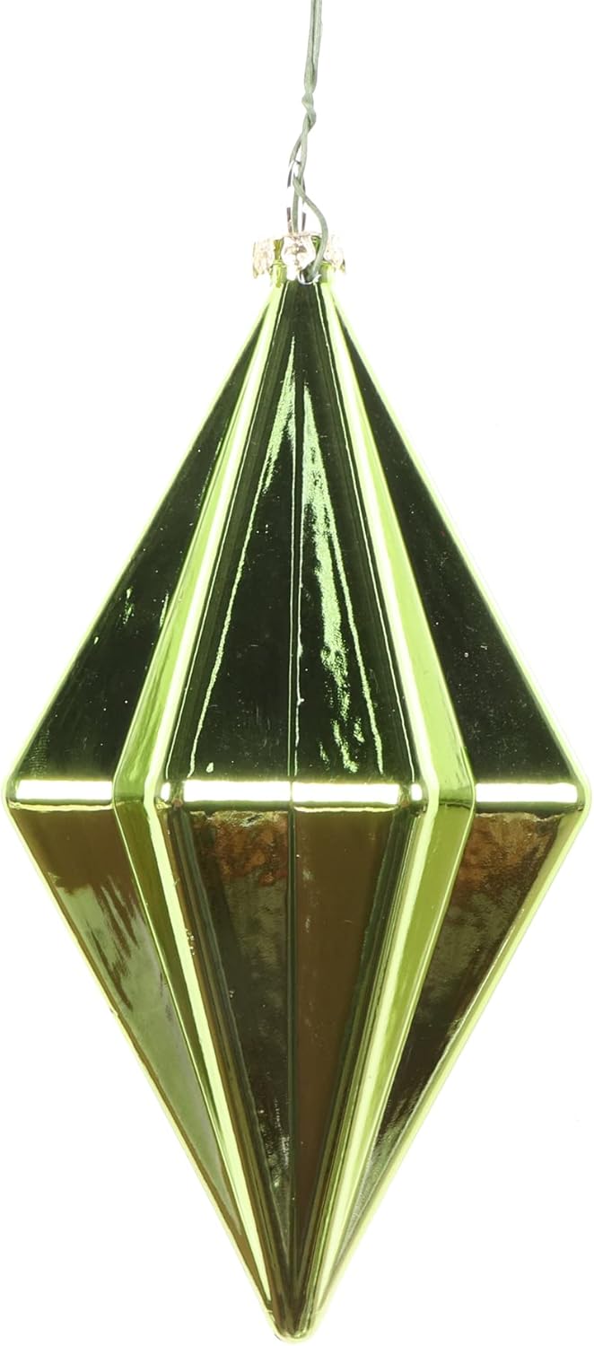 Vickerman 5.5" Celadon Shiny Finial Christmas Ornament. Includes 4 Pieces per Bag.