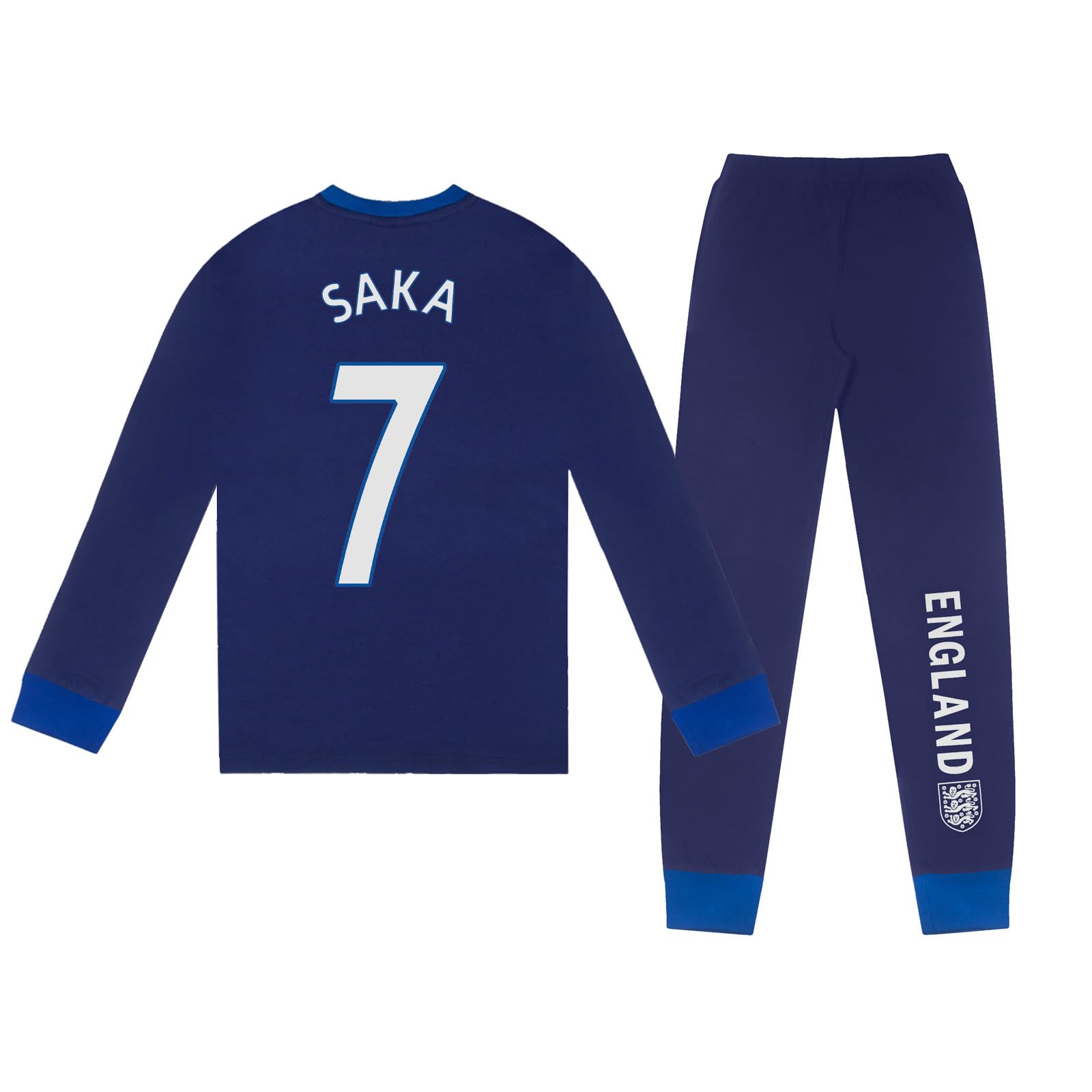 The England Football Association Boys Blue Saka England Saka 7 Long Sublimation Pyjamas 13-14 Years