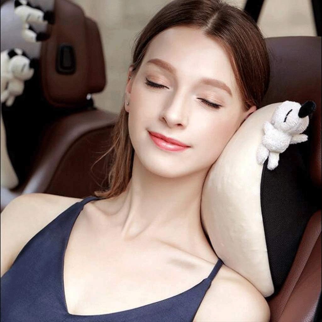 Car Neck Pillow - Headrest for Pain Relief When Driving, Seat with Memory Foam and Washable Cover(D)