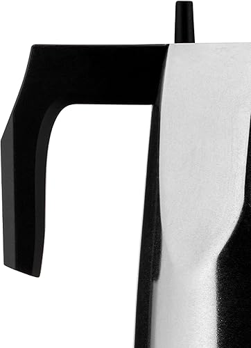 Miniatura 4 de Alessi MT18/6 "Ossidiana" - Cafetera de 6 tazas con mango de fundición de aluminio y perilla en resina termoplástica, color negro