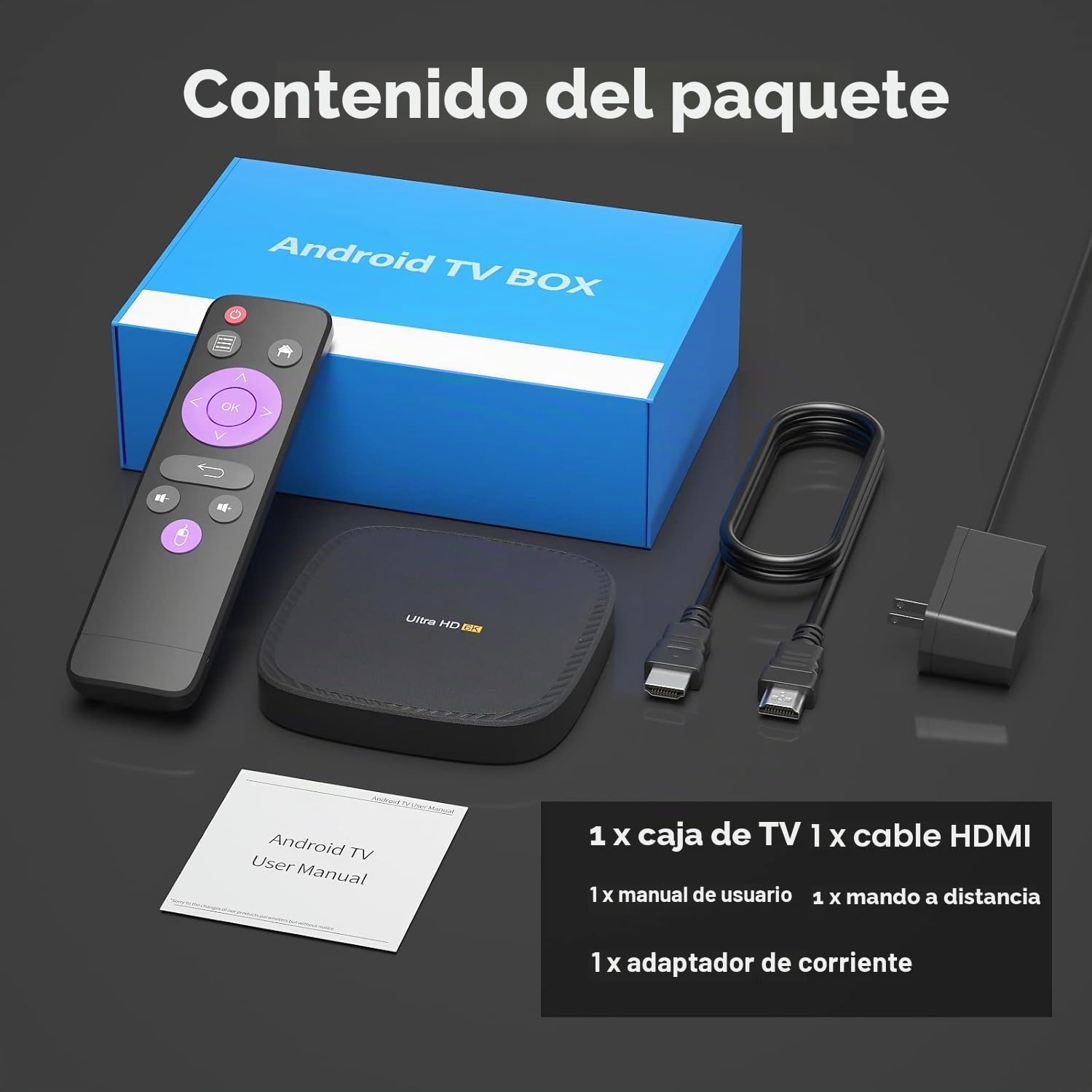 IDEALROYAL Android 10.0 TV Box, Boîtier Android TV 4 Go RAM 128 Go ROM RK3318 Quad-Core WiFi 2.4 GHz 5.0 GHz 4K HD BT5.0
