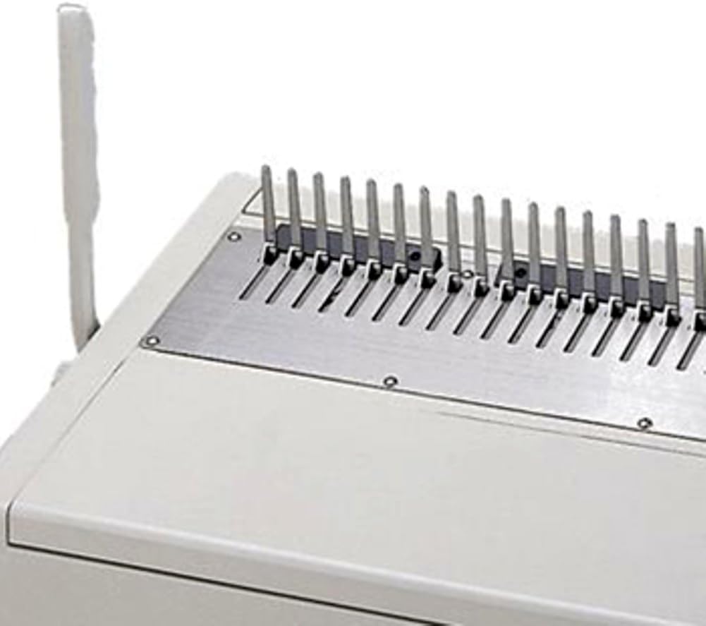 Tamerica 240HB Business Office and Trade Manual Binder, Binds up to 14" in length 2" thick and 250 books/Hour, Adjustable binding stop, Manual punch, Dimensions: 11" x 30" x 6"