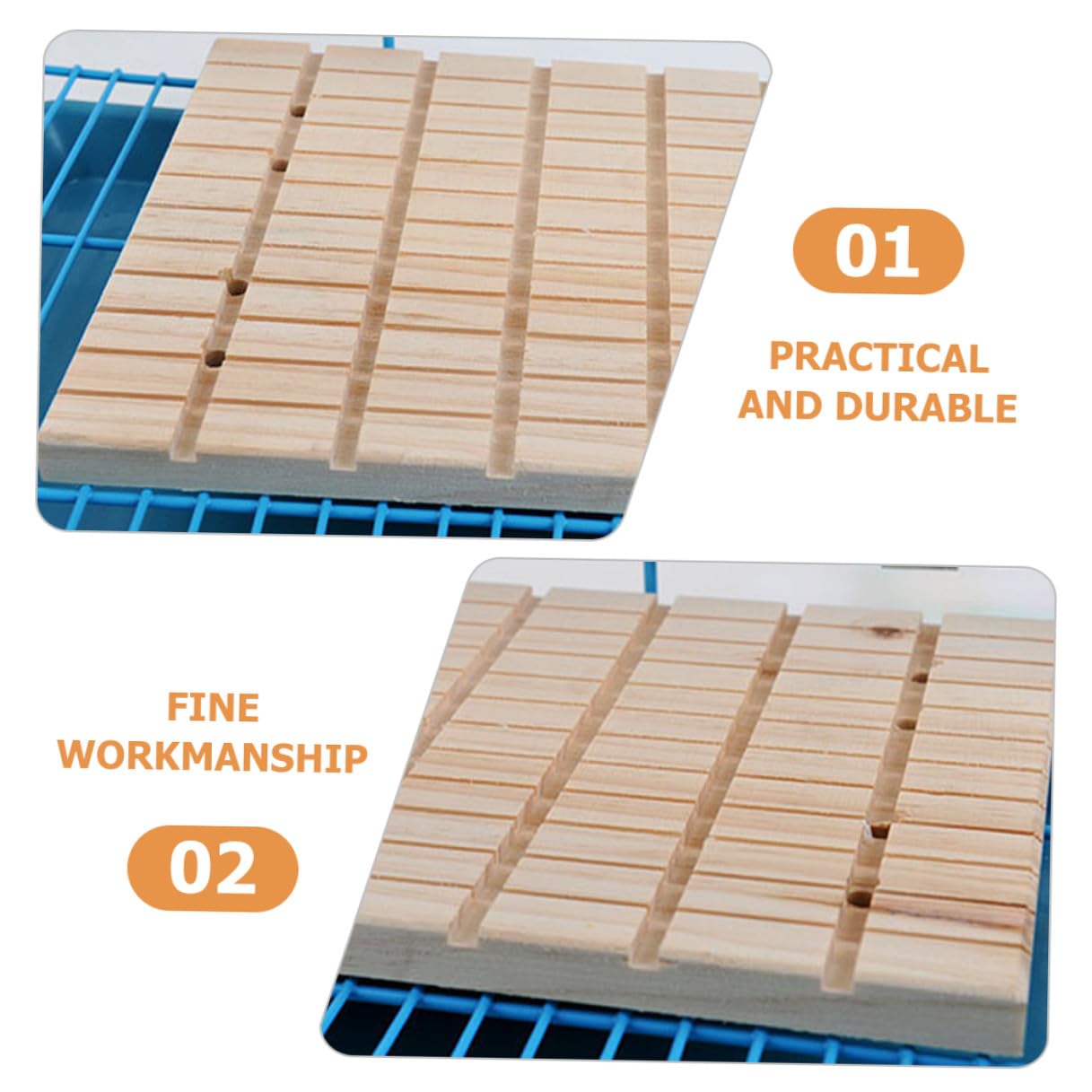 Veemoon Piastra Limanaglie per Piccoli Animali in Legno Resistente per Conigli, Porcellini d'India e Furetti, Accessorio per Cura delle Zampe Domestiche