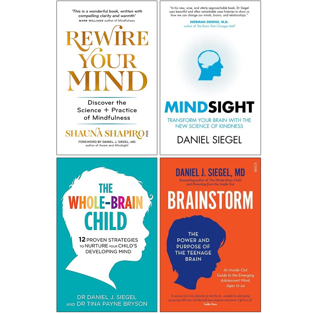 Rewire Your Mind, Mindsight, The Whole-Brain Child, Brainstorm 4 Books Collection Set