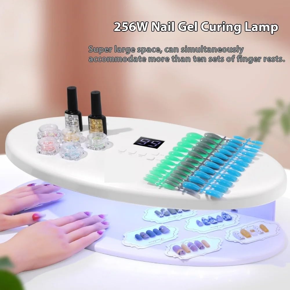 Lampa do paznokci UV LED o mocy 256 W, suszarka żeli zdobienia 96 diodami, profesjonalne narzędzia manicure i pedicure szybkim utwardzaniu użytku domowego Praktyczny