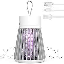 Bug Zapper Indoor Outdoor Rechargeable Hanging Mosquito Zapper, Mosquito Killer Lamp - Portable UV Insect Trap for Indoor/Outdoor, USB-Powered with Grid for Camping, Bedroom, Patio, Kitchen