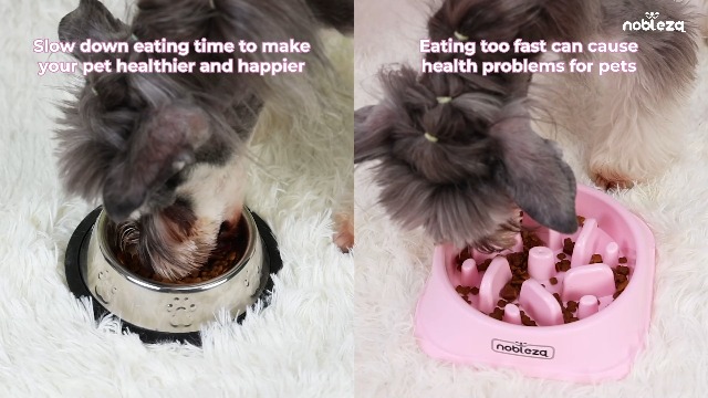 Ciotola Antingozzamento Per Cani - Slow Feeder Puzzle, Rosa, Anti-Scadivolamento, Materiale Sicuro - Foto 2