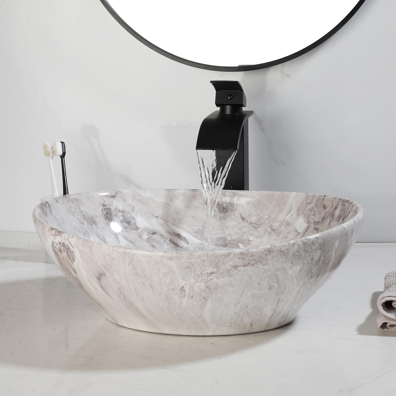 Kiciykc Ceramic Bathroom Sinks 410x340x135mm