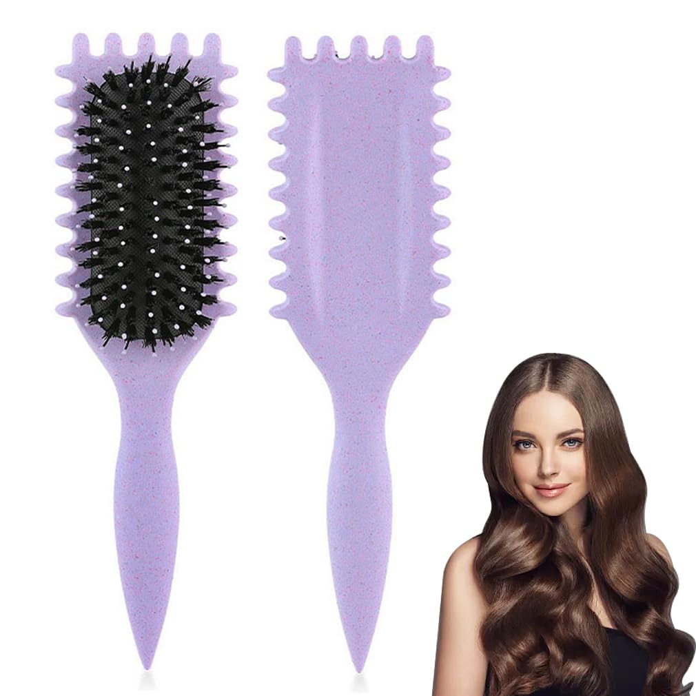 Curl Defining Brush, Curly Styling Hair Brush for Detangling Reduce Pulling and Separation