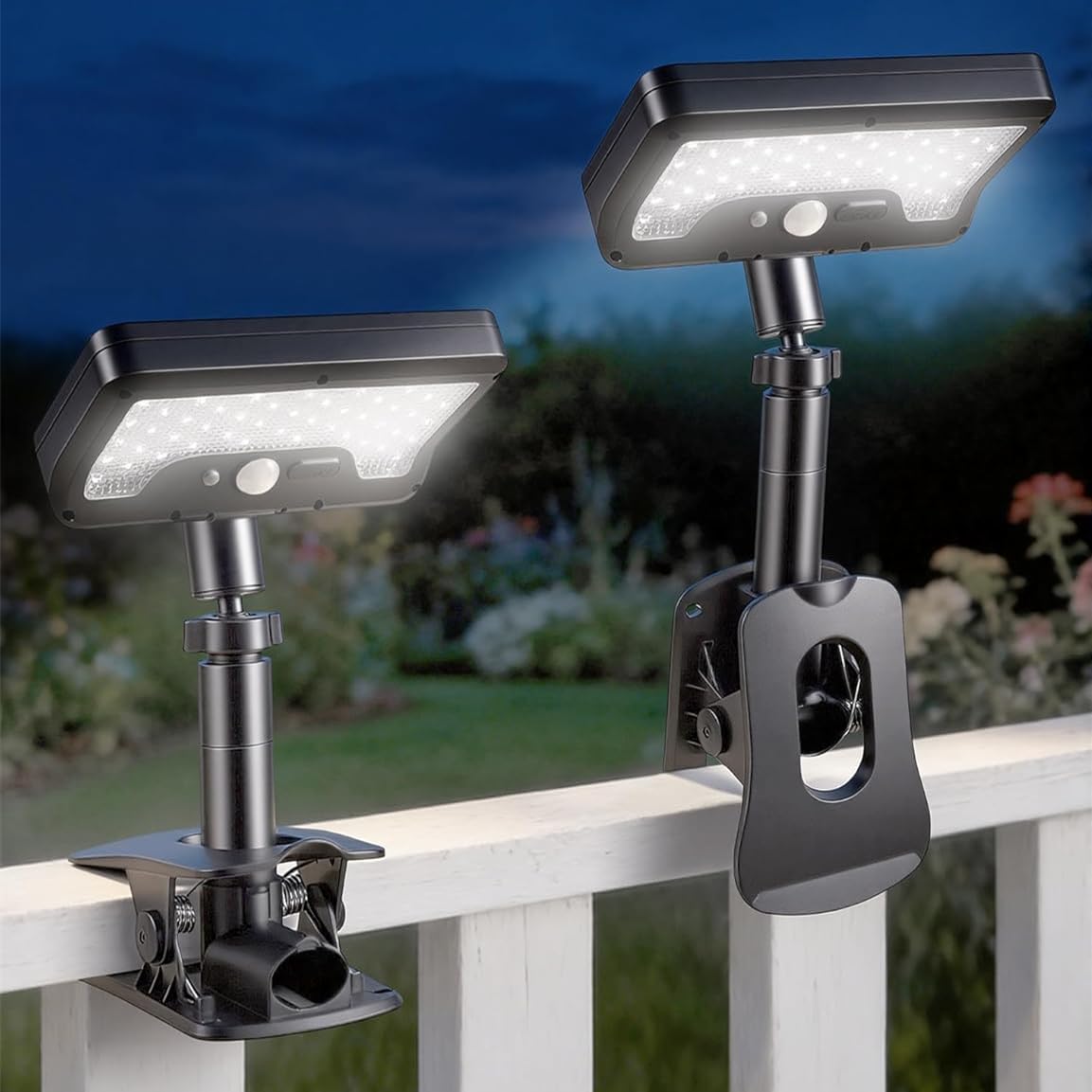 Mixtooltoys Light Clip On Solar S Outdoor With Motion Sensor, 360°Rotatable & Vertically Adjustable Solar Fence S With 92 Leds (500 Lm, 6000 K),Ip65 Waterproof Security For Deck, Gutter
