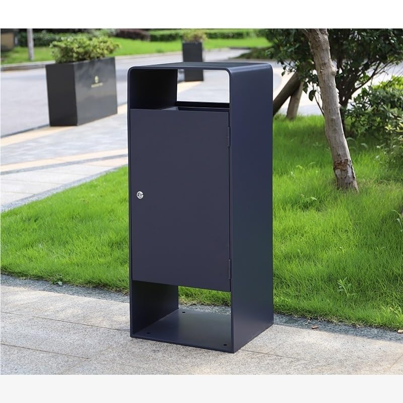 Bote de basura para exteriores de acero inoxidable con diseño elegante y alta gama 5