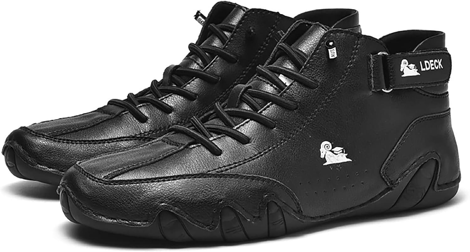 Mens Italian Light Weight Platform Fashion Sued Leather Sneakers Boots for Men| Sports, Casual Shoes for Mens | Ankle Lace-Up Footwear for Men or Boys Vol-2-image-16