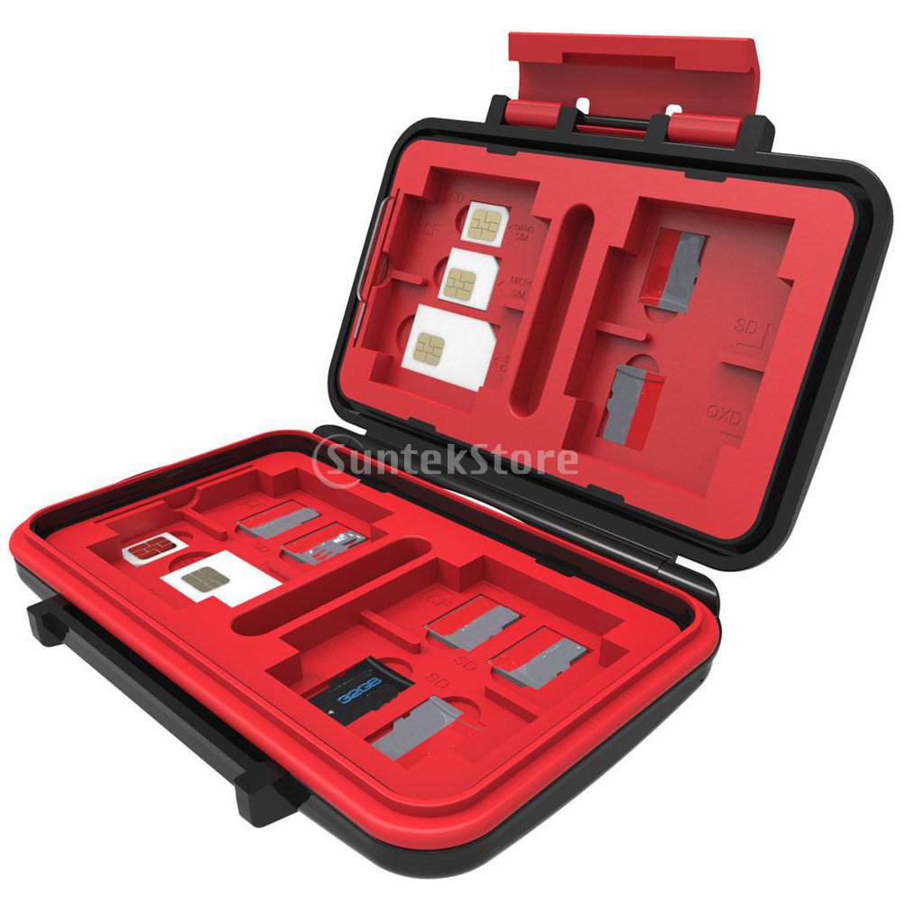 Waterproof Memory Card Case Holder for Sd Xqd Cf Tf Sim Card Micro Nano Compact and Water-Resistant Cameras & Photo | Camera & Photo Accessories | Memory Card Cases