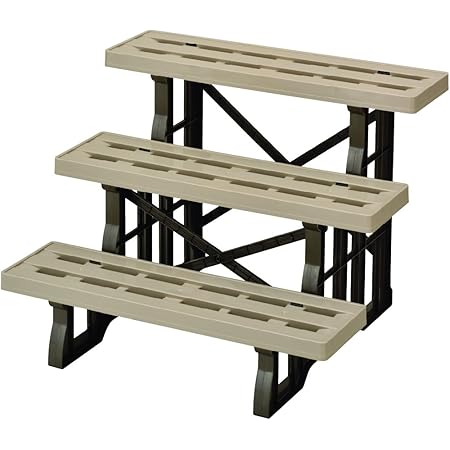 Amazon コーナン オリジナル フラワースタンド 3段 静耐荷重10kg 棚 お客さま組立品 ドライバー別売 フラワースタンド 園芸ラック