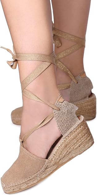 Toni Pons Espadrillas Valencia Con Zeppa - Sandali Donna In Tela E Juta, Tacco 6cm, Vegani E Comodi - Foto 9