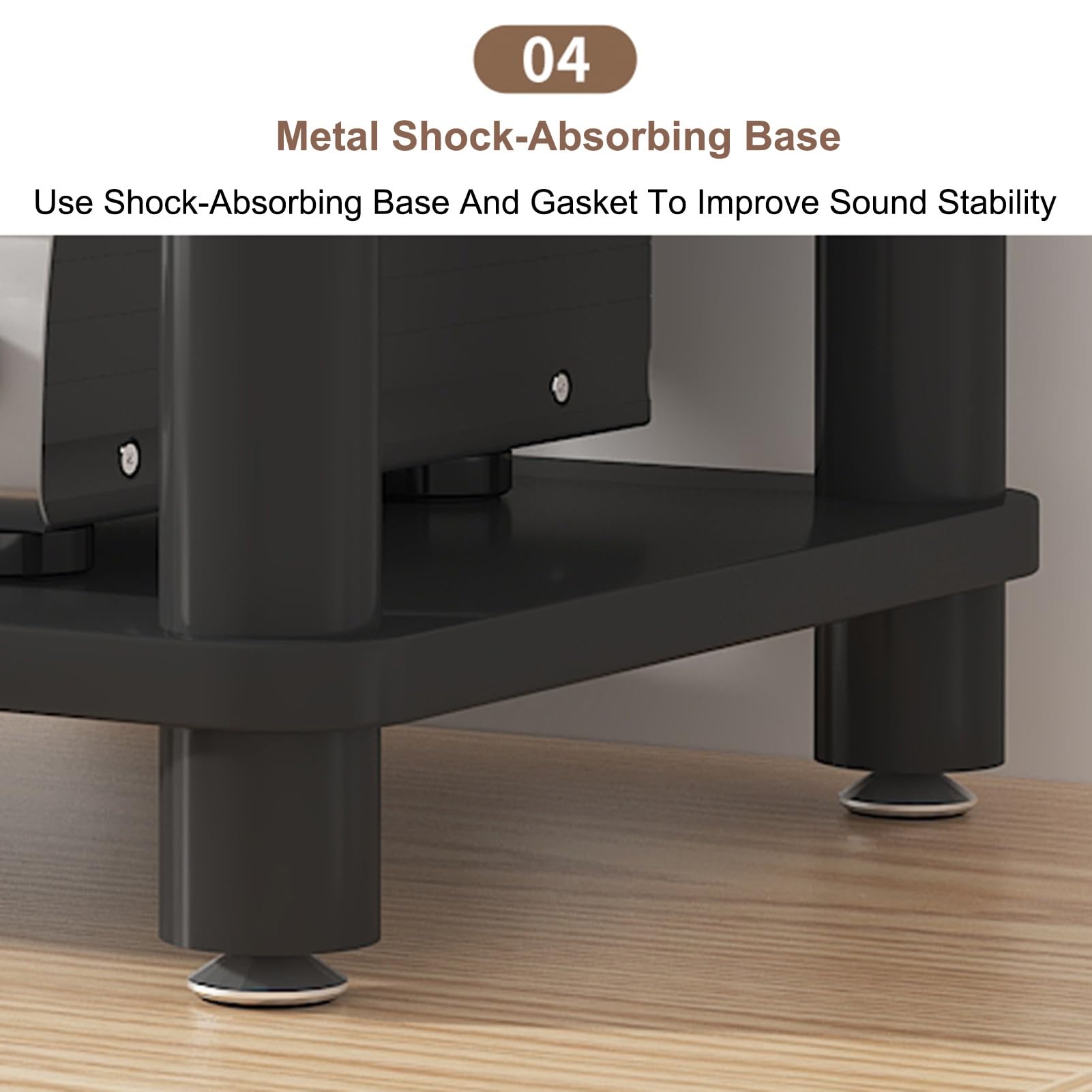 Moderno soporte para gabinete AV, estante para reproducción de discos, soporte de CD/DVD para consolas de juegos y cajas de TV, amplio espacio, marrón, 50 x 47 cm