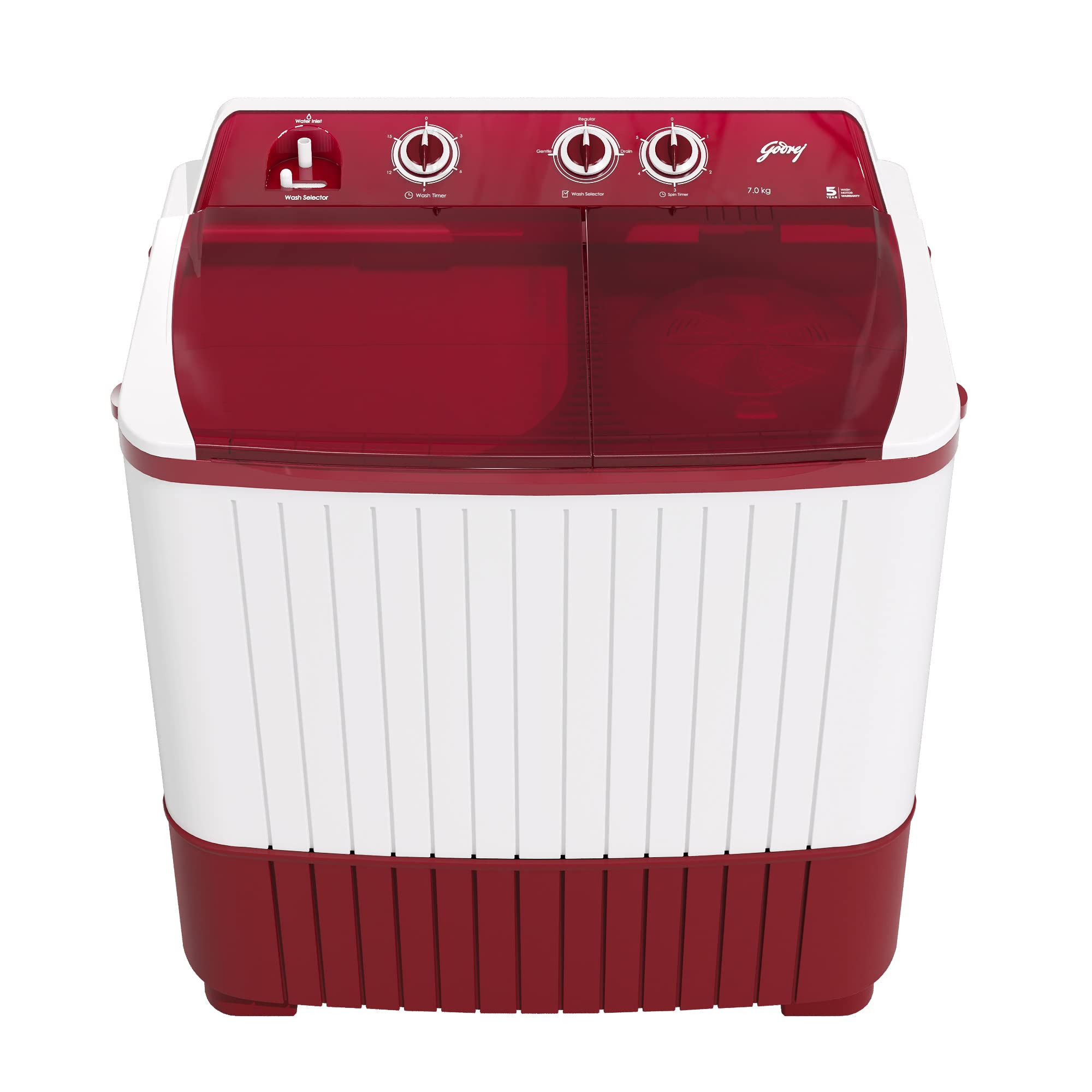 Godrej 7 Kg 5 star Semi-Automatic Top Loading Washing Machine (WSAXIS DX 70 5.0 SN2 T WNRD, Wine Red, 100% rust proof poly propylene body) (B0BC22CV7W) Amazon Price History, Amazon Price Tracker